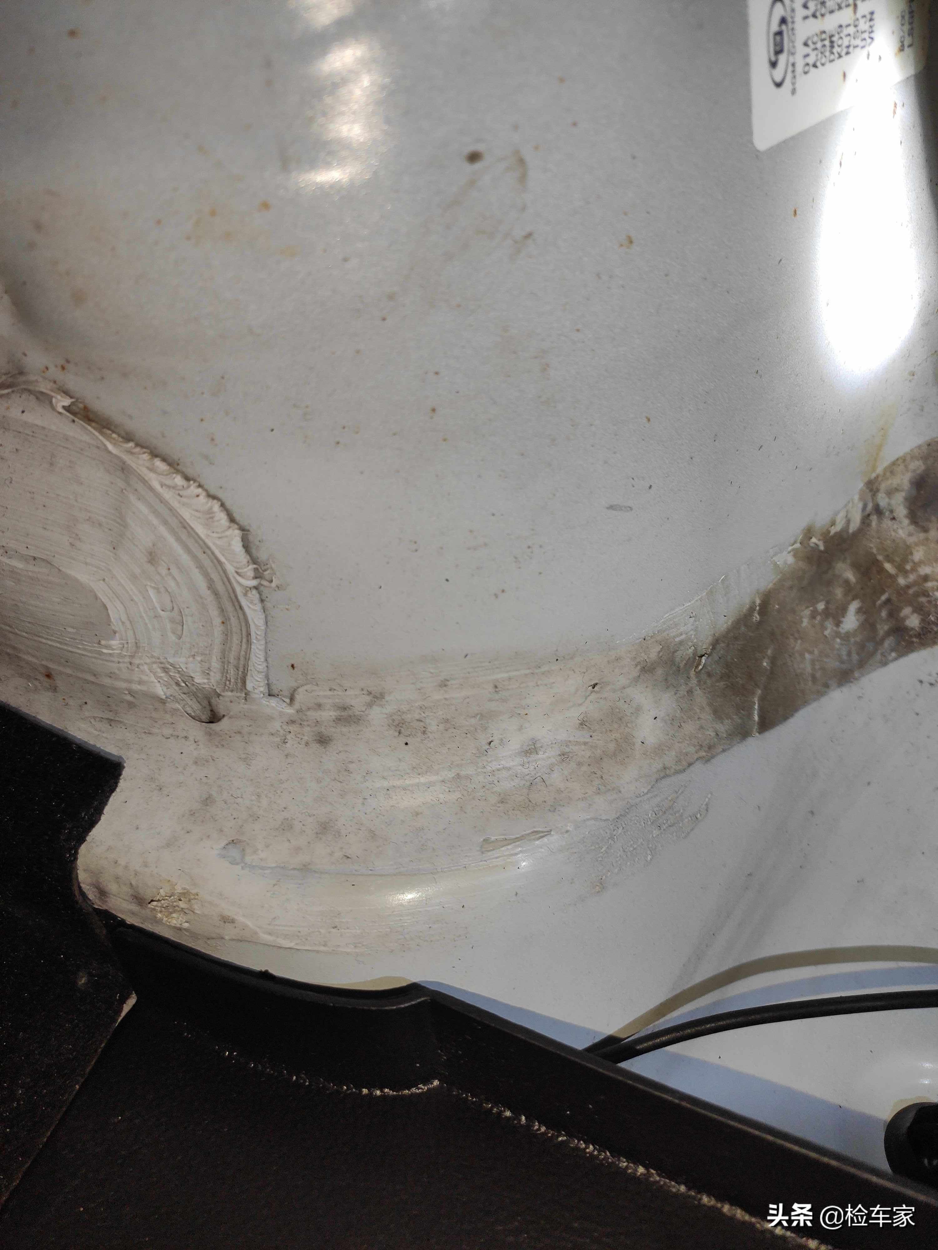 东北客户异地委托检测别克英朗，车尾焊接不敢买，客户：怕冻掉了