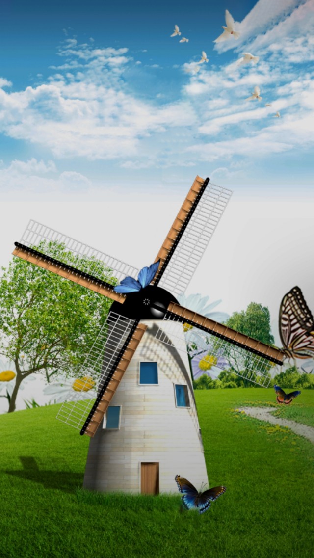 风车壁纸动态壁纸高清全屏90帧,努力赚钱吧手机壁纸图