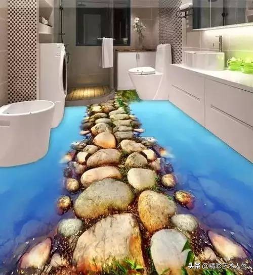 这才叫3D地板砖，你家的只能叫砖