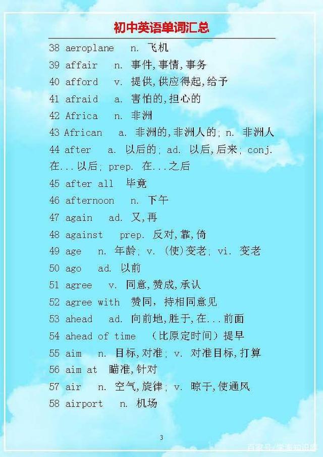 初中英语单词整理成句子,初中英语2000必背单词免费下载
