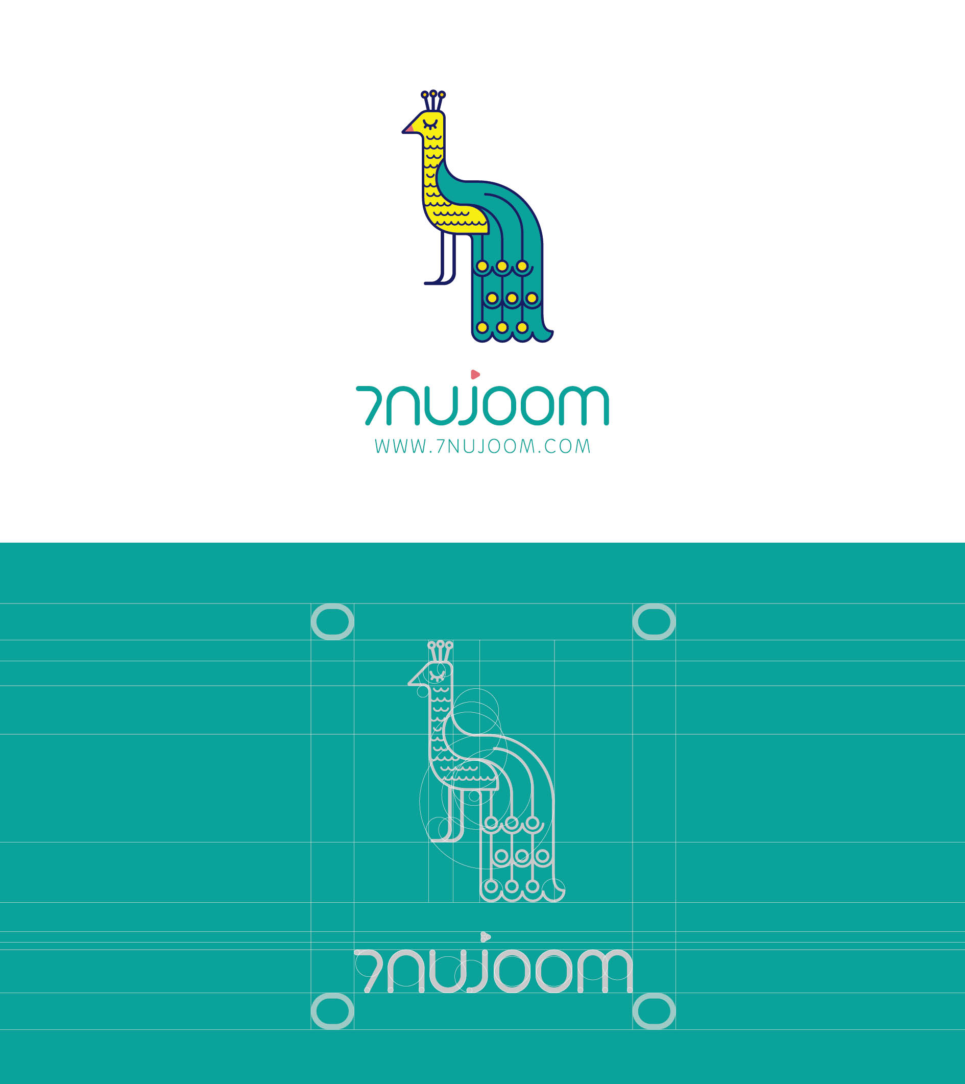 早山作品｜7NU­JOOM直播APP品牌/​logo设计