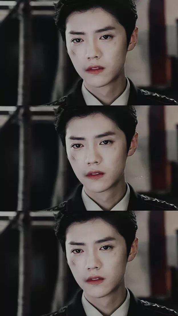 鹿晗壁纸浅蓝色系,鹿晗壁纸皮衣