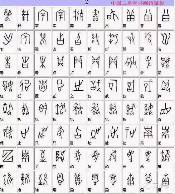 最常见甲骨文汉字对照表,甲骨文与现代文字对照表