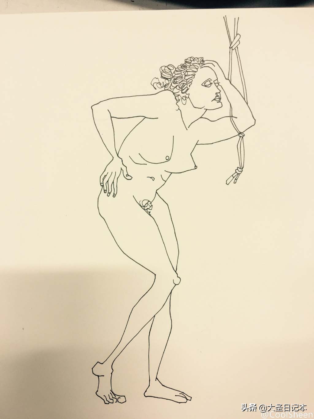 漫画现场临摹,人物写生漫画速写