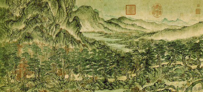 用铅笔画五元山水画,五元山水画