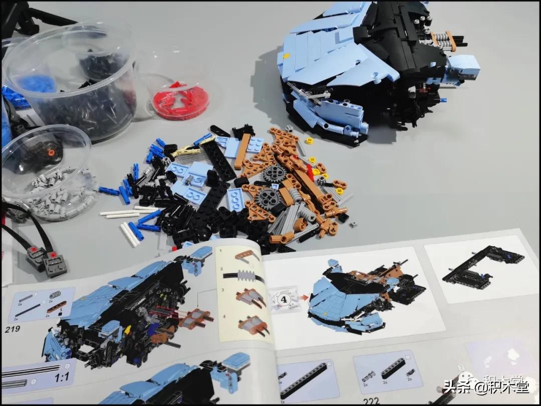 宇星模王13056拼装全过程,宇星模王积木开箱拼装过程