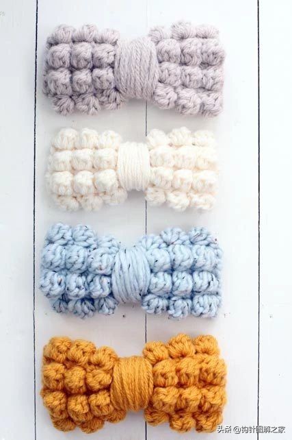 钩针蝴蝶结教程全过程,钩针蝴蝶结图解大全视频