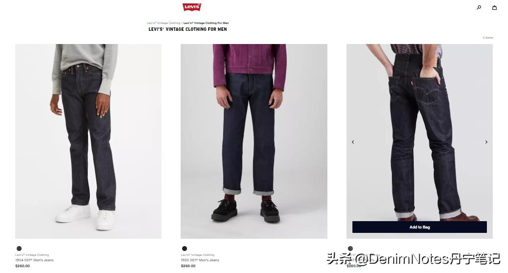 牛仔裤李维斯新款,李维斯lvc501穿搭