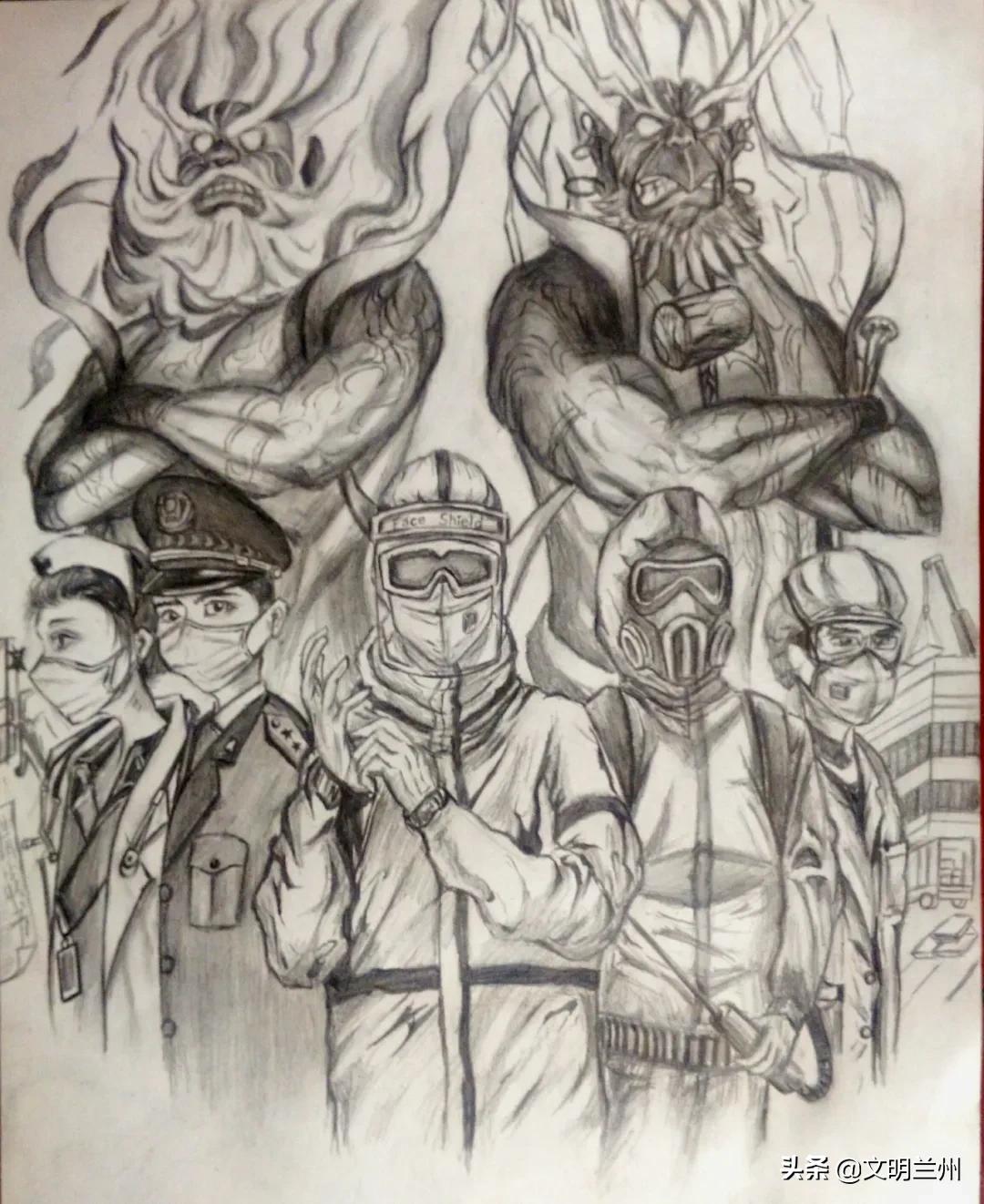 【金城娃为武汉打气!为中国加油!】兰州市未成年人“抗击疫情”作品选登十一