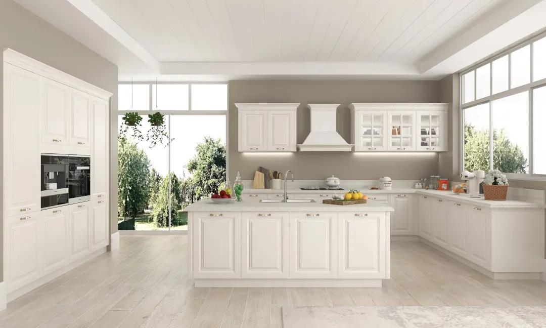 厨房设计吧台最新款,厨房直角吧台和推拉门一体效果图