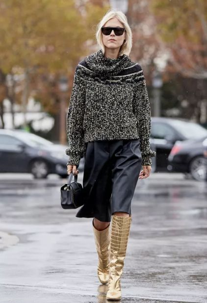 过膝靴时尚潮流,适合春天穿的长筒过膝靴