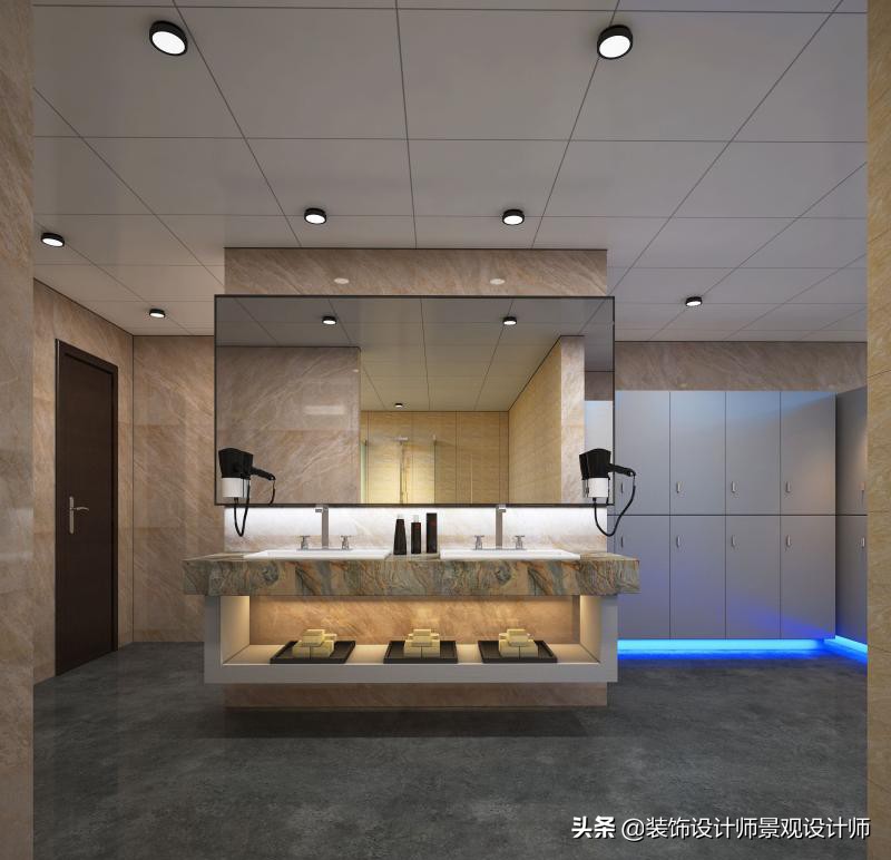 公司健身房设计效果图,书房健身房二合一设计效果图