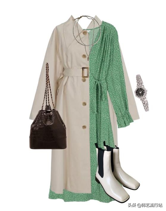 韩国风衣穿搭高级感,韩国风衣配什么衣服好看
