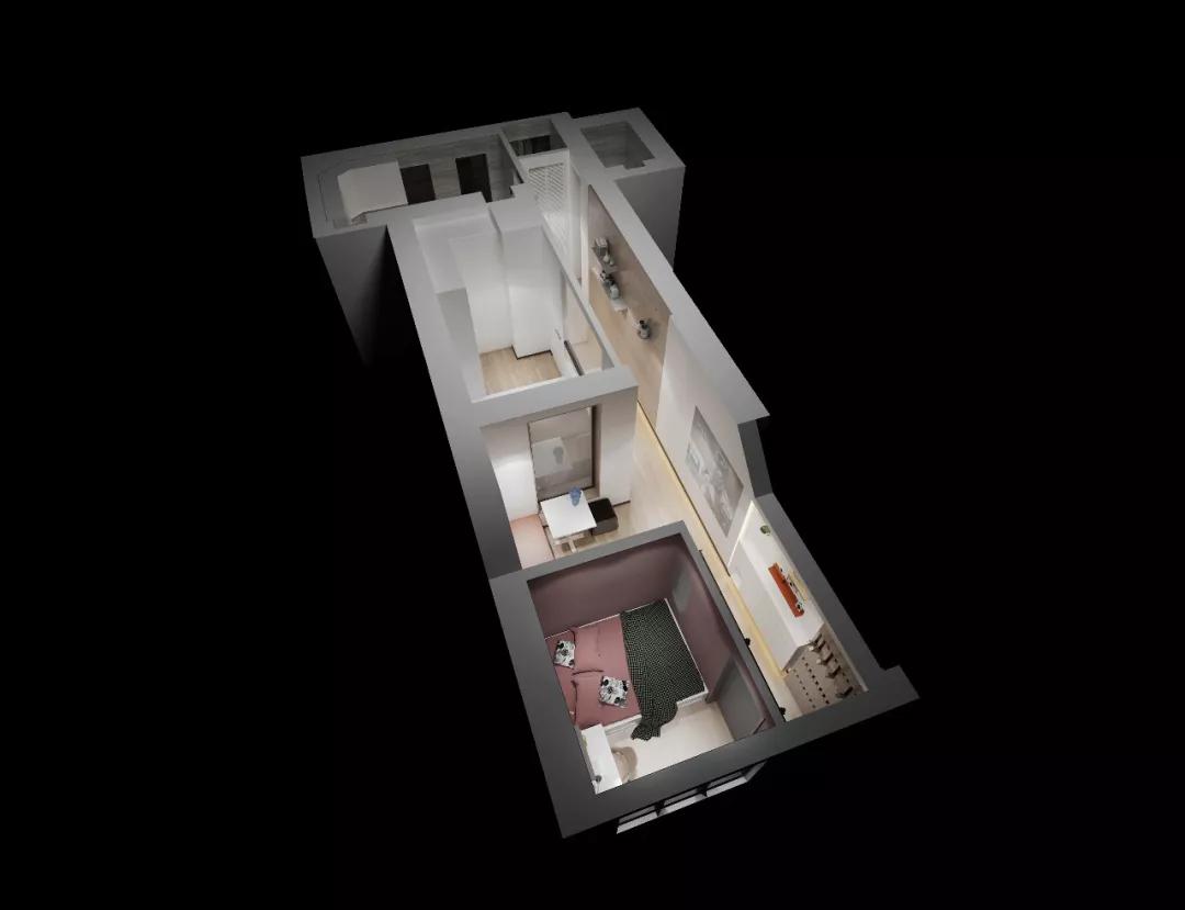 走廊整体设计,小户型细长户型布局设计