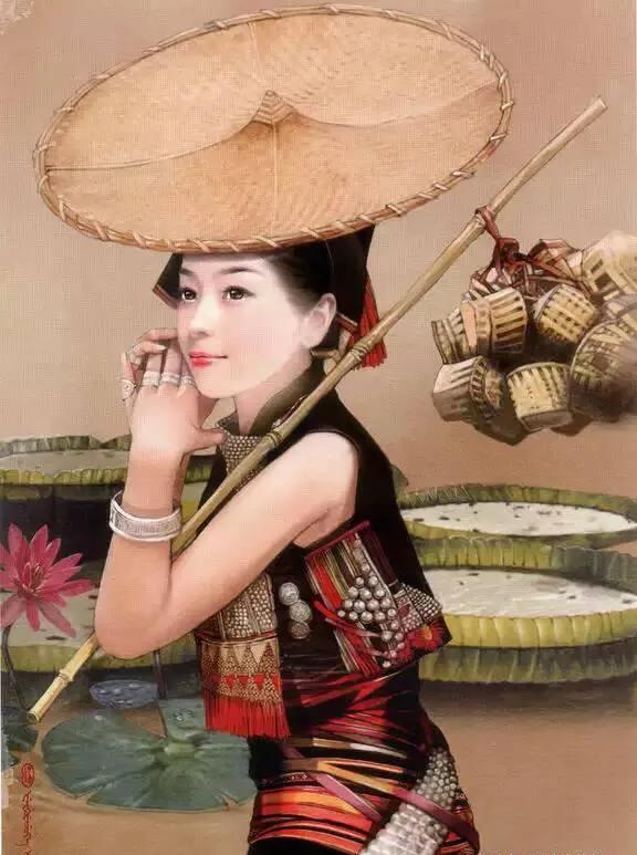 五十六个民族五十六枝花画,五十六个民族人物画高难度