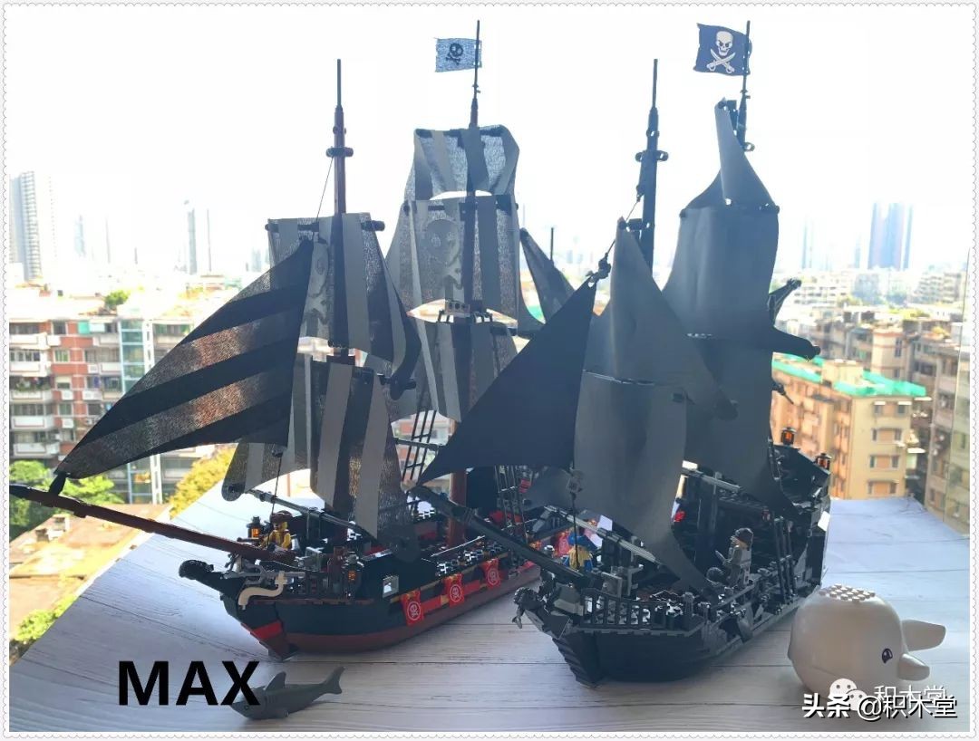 「虚测评」哲高积木QL1801海盗船之骷髅冒险号