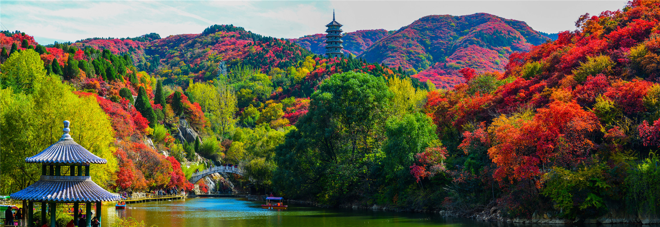 二十届济南红叶谷红叶节开幕,济南红叶谷今年最佳观赏红叶时间