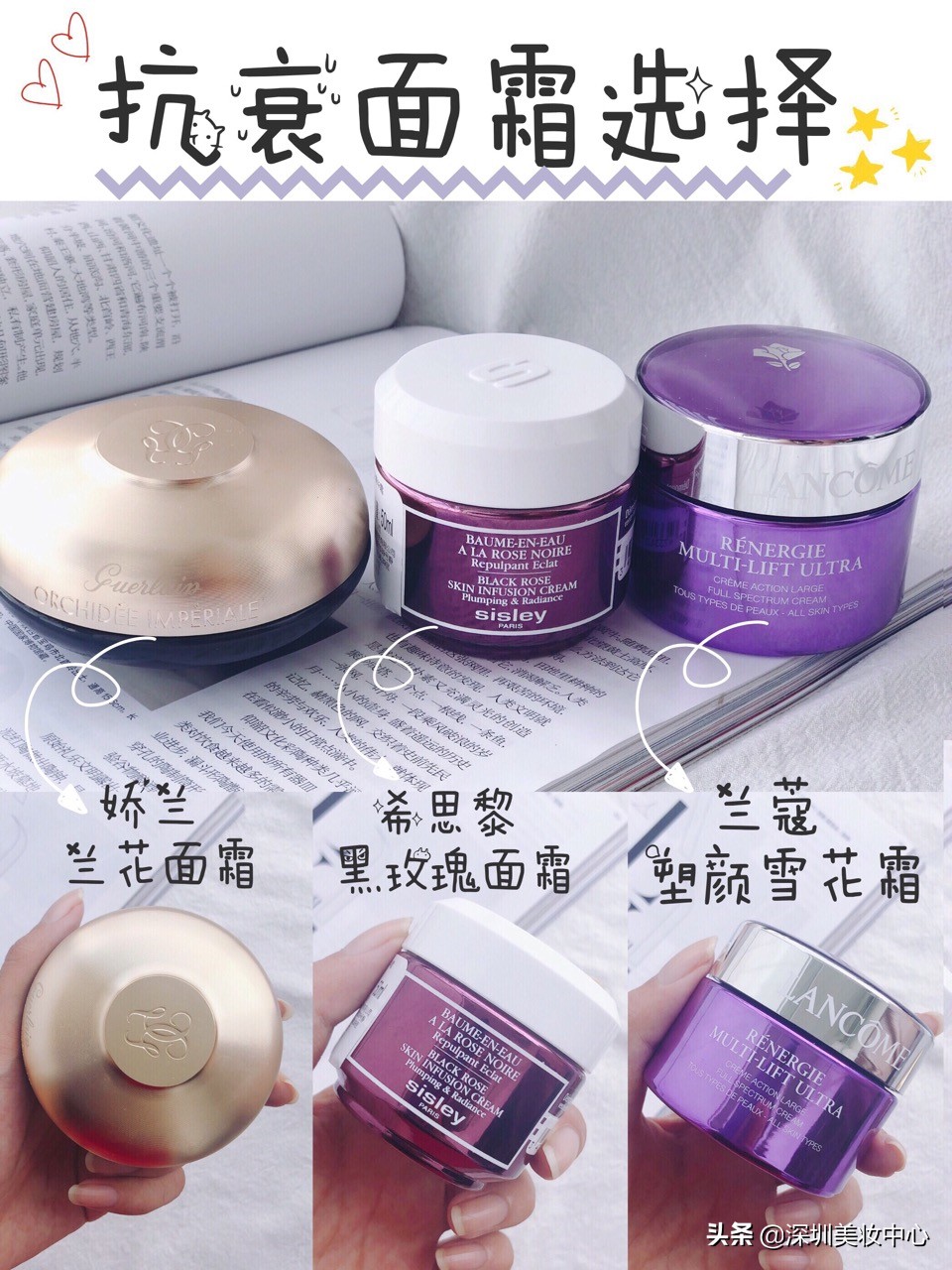 抗衰老面霜选择篇｜娇兰兰花、希思黎黑玫瑰、兰蔻塑颜雪花霜