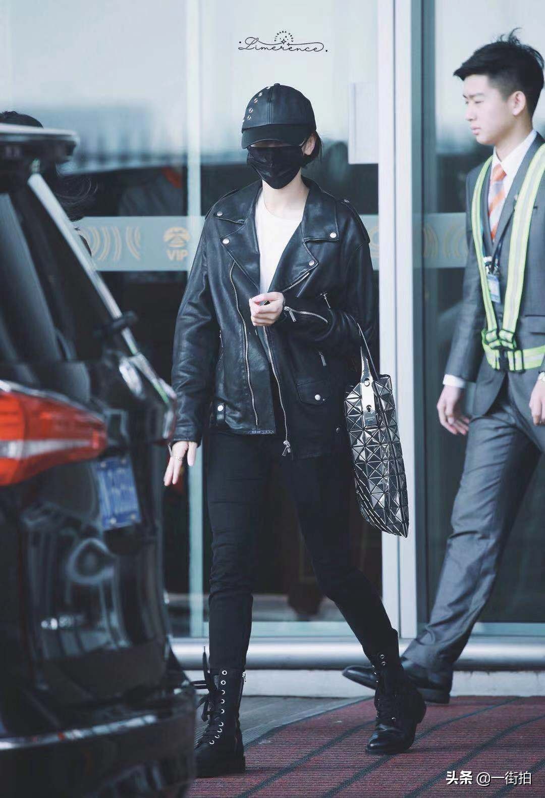 迪丽热巴同款大地色皮衣 (迪丽热巴黑酷皮衣造型)