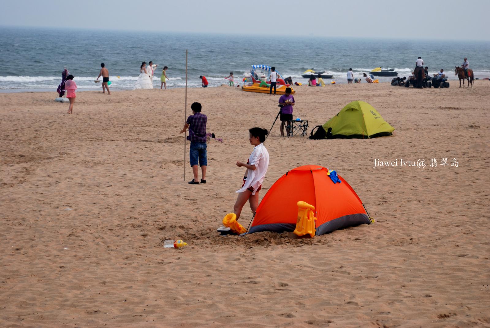 北京附近翡翠岛沙漠,渤海明珠翡翠岛夜景
