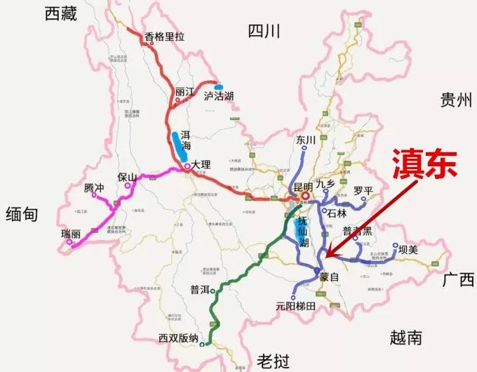 云南自驾5条最佳线路图,云南适合开车自驾的公路
