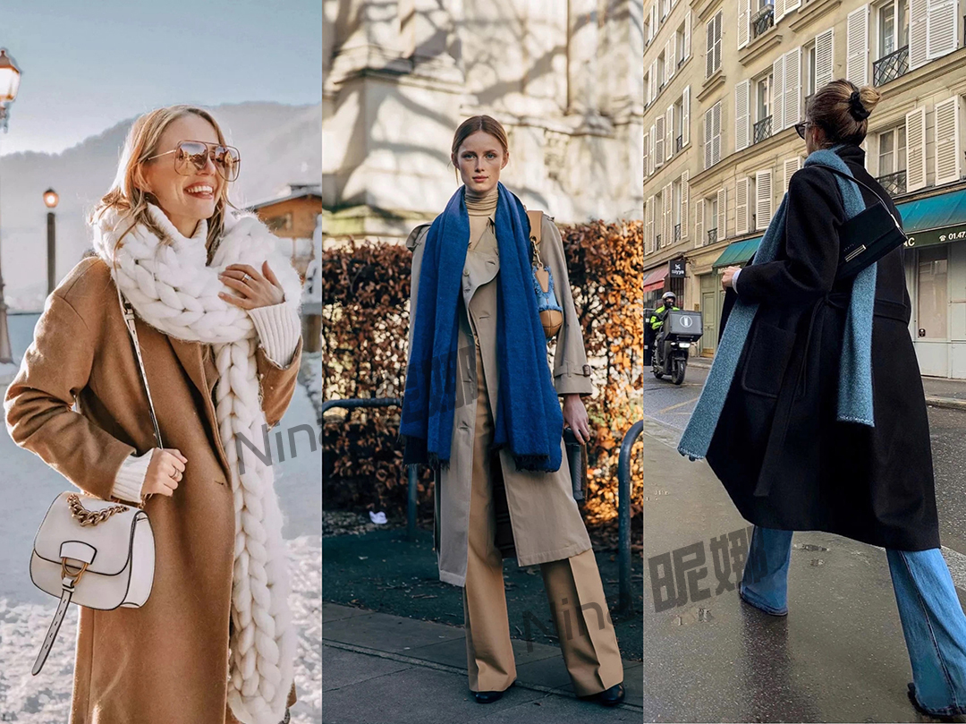 秋冬围巾这样戴就很简单实用了,冬季围巾简单又好看的系法