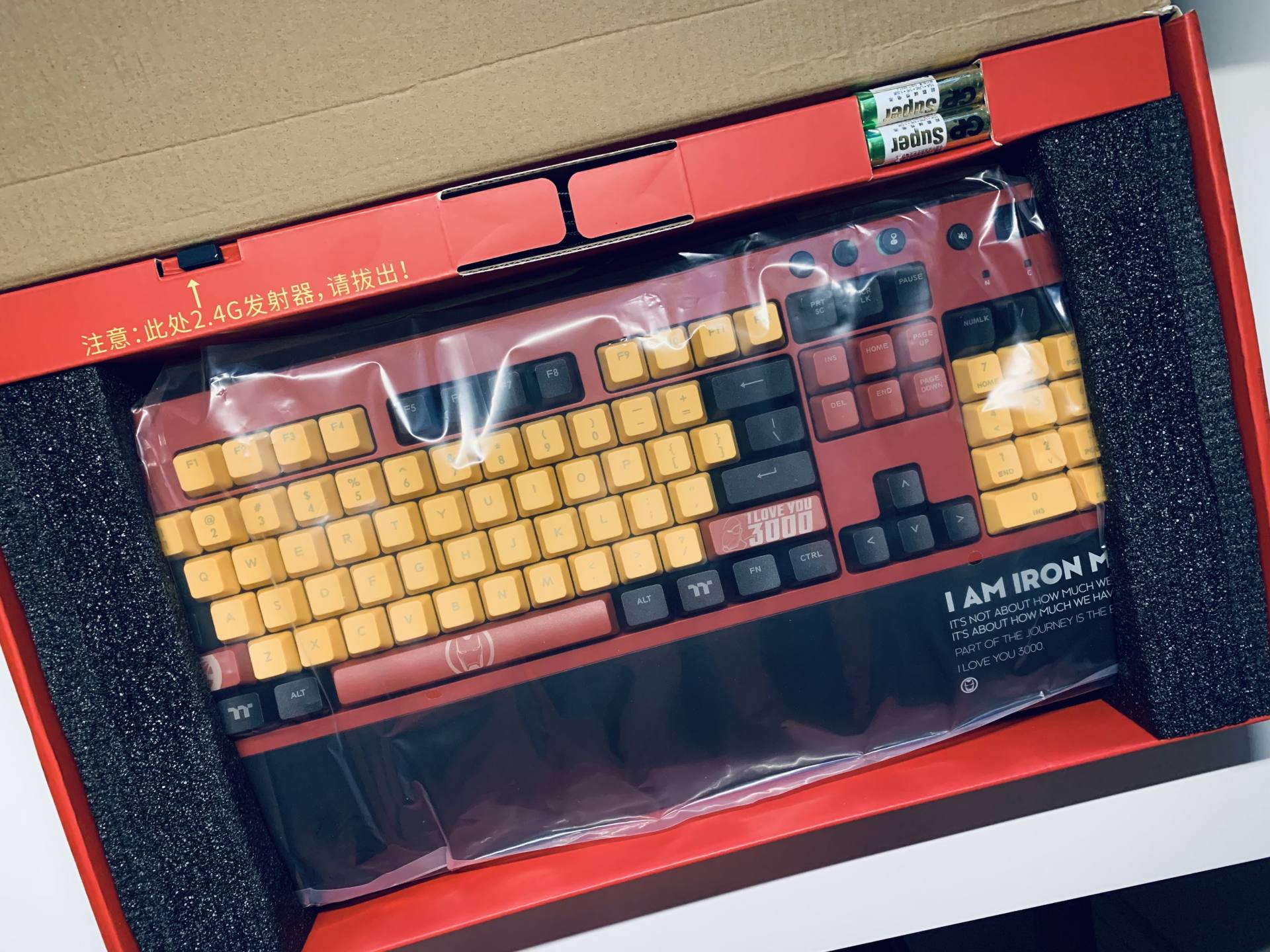 送媳妇爱你3000遍，G521钢铁侠版机械键盘开箱