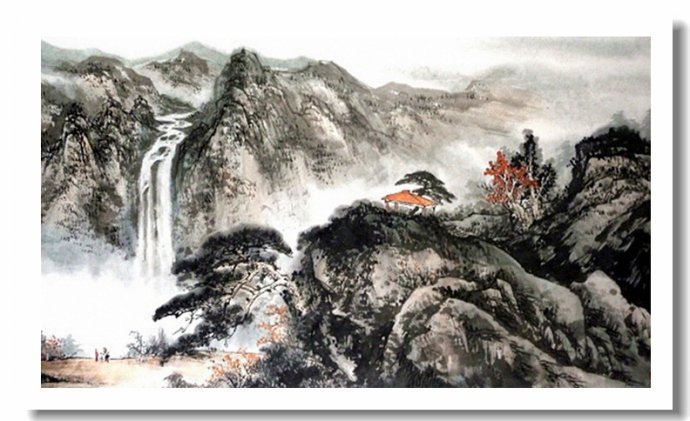 尹延水山水画作品,苏州市水墨山水画