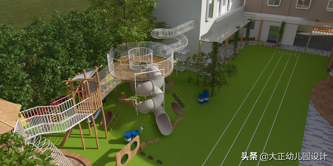 深圳创意幼儿园装修方案,幼儿园户外地面设计
