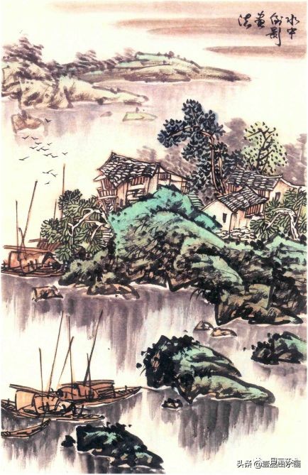 山水画怎样看水是外流的,山水画水流向怎么看