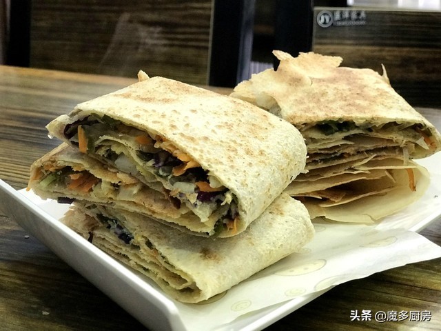 8元一个菜,简单菜煎饼做法全过程