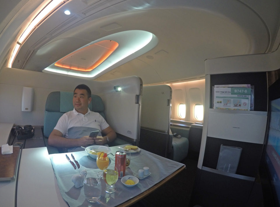 大韩航空787-9头等舱,大韩航空747-8商务舱体验去美国