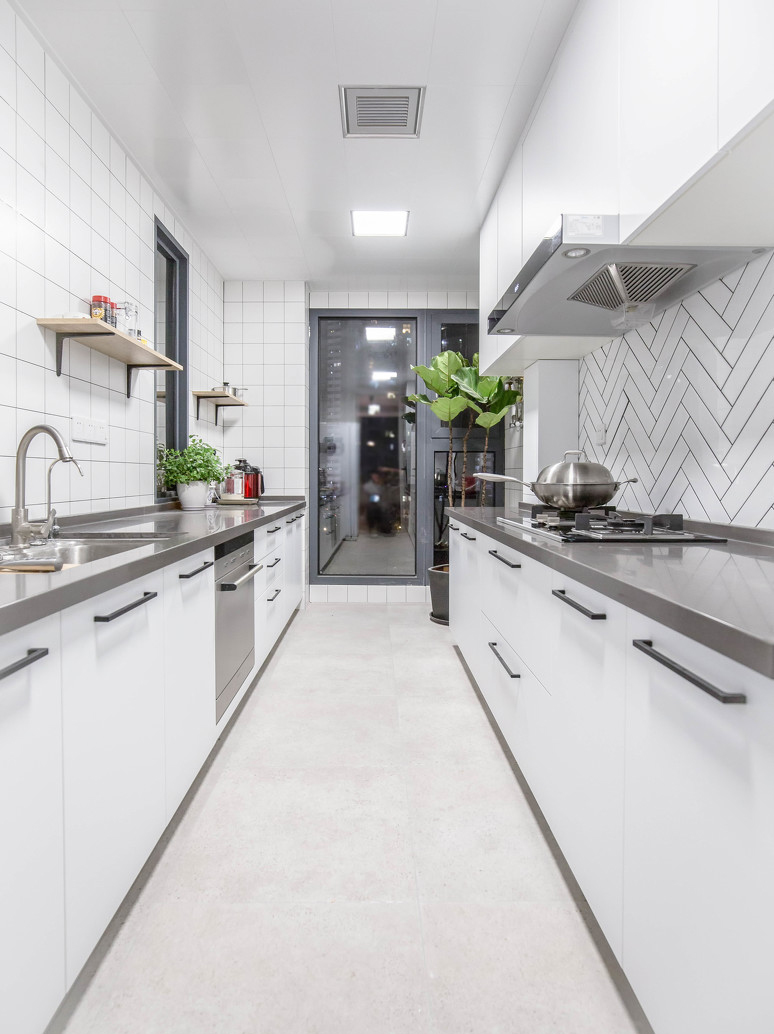 2022年厨房橱柜设计效果图,2021厨房最流行l型橱柜设计