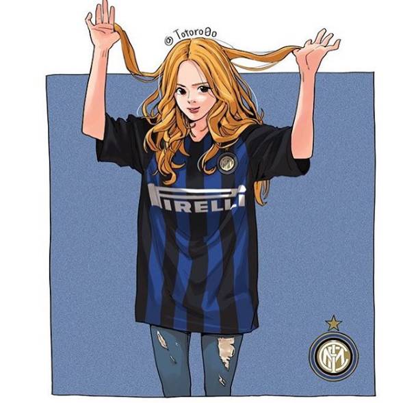 足球美女壁纸,足球漫画头像女