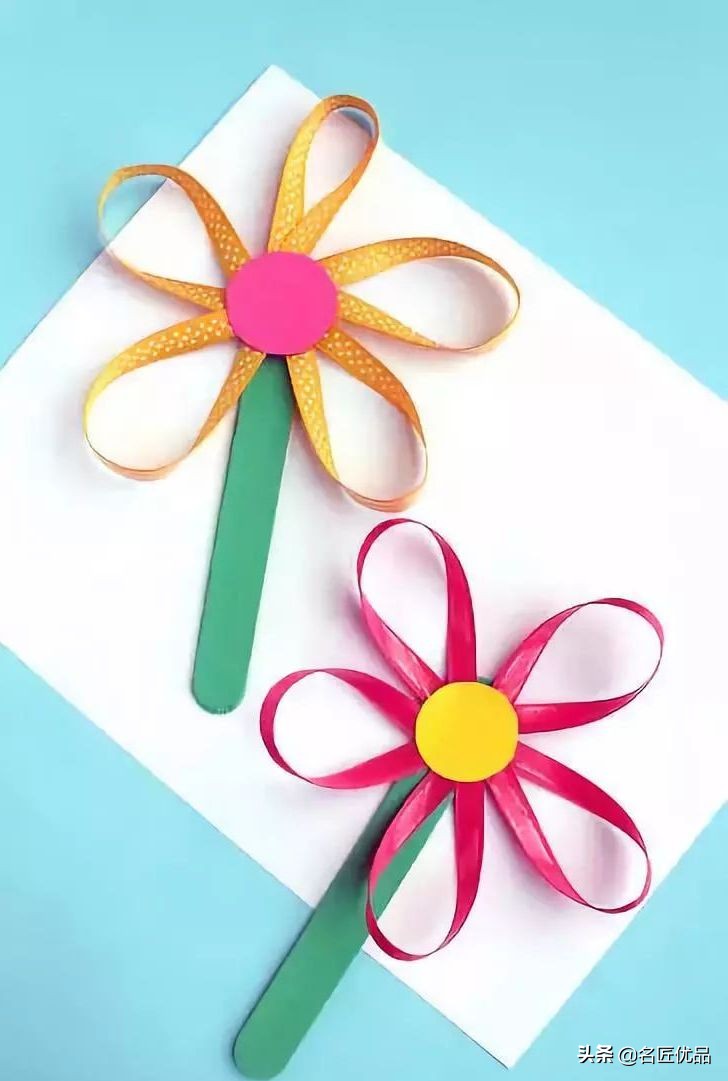 八折团花简单又漂亮教程,又简单又好看的美丽花手工彩纸