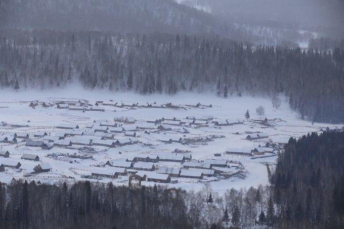 自然风光美如画新疆,自然风景雪景