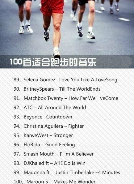 跑步歌曲40首中文劲爆,跑步必听的超燃歌曲歌名