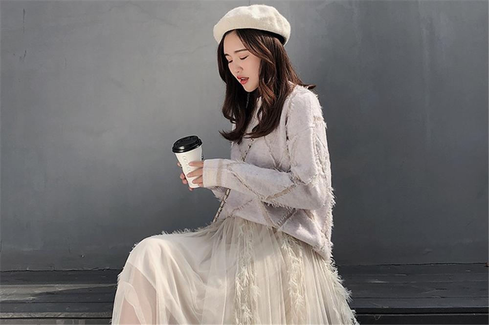 方领仙气网纱蕾丝裙超大摆连衣裙,网纱裙仙气柔软