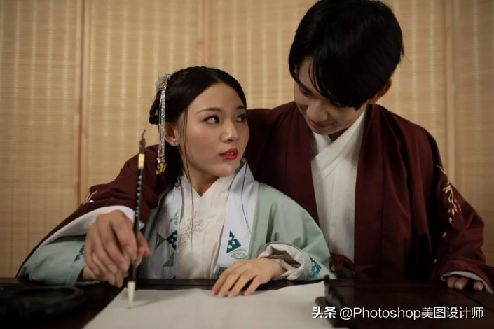 ps怎么制作古风工笔画,ps古风效果制作教程