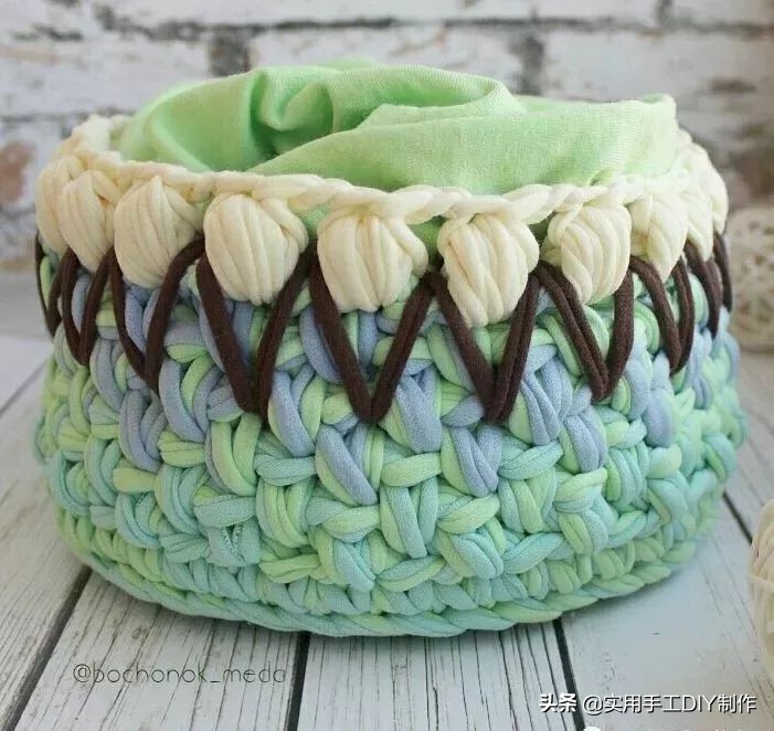 手工用绳子编织篮子简单又好看,怎样手工编篮子