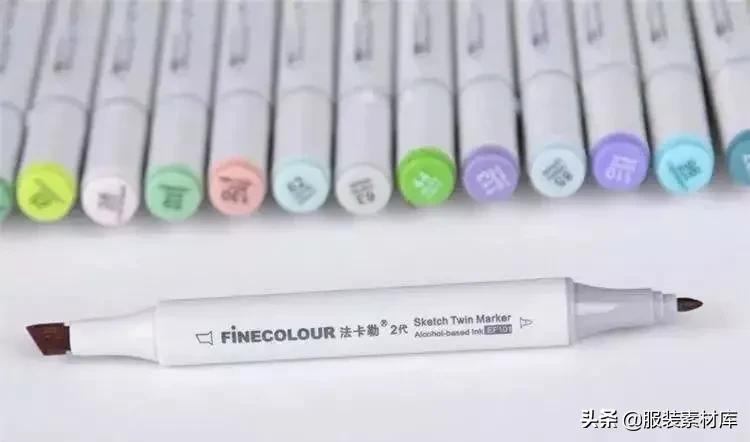 马克笔时装手绘,时装效果图马克笔