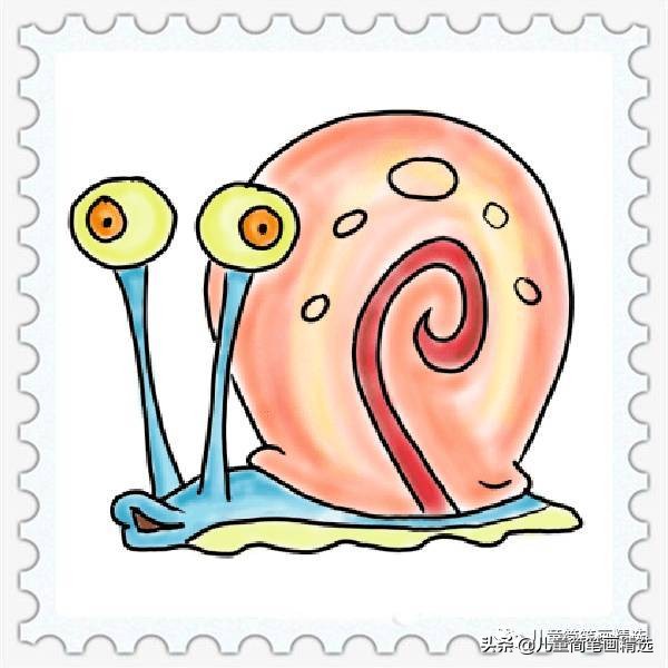 蜗牛的画法简笔画图片大全,蜗牛的画法儿童简笔画图文