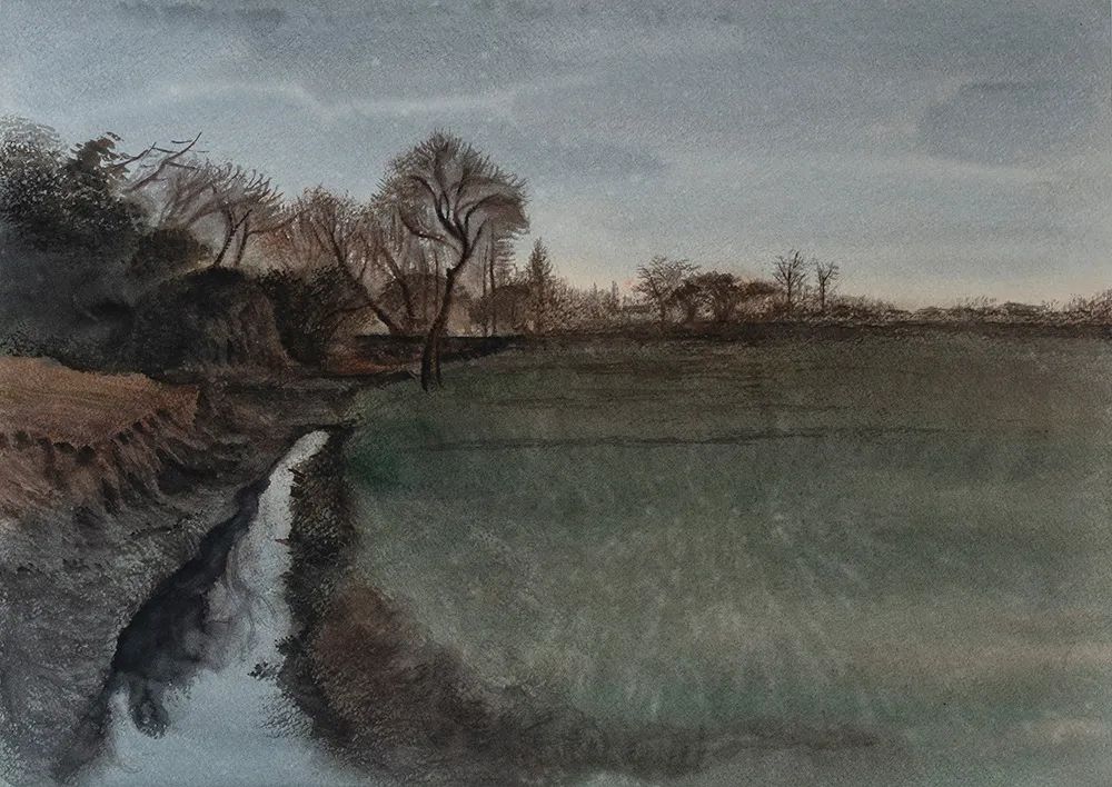 阿文绘画工作室,阿文流体画荷花