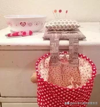 布艺挂兜墙挂式收纳袋欧式,布艺棉麻防水三层挂式收纳袋