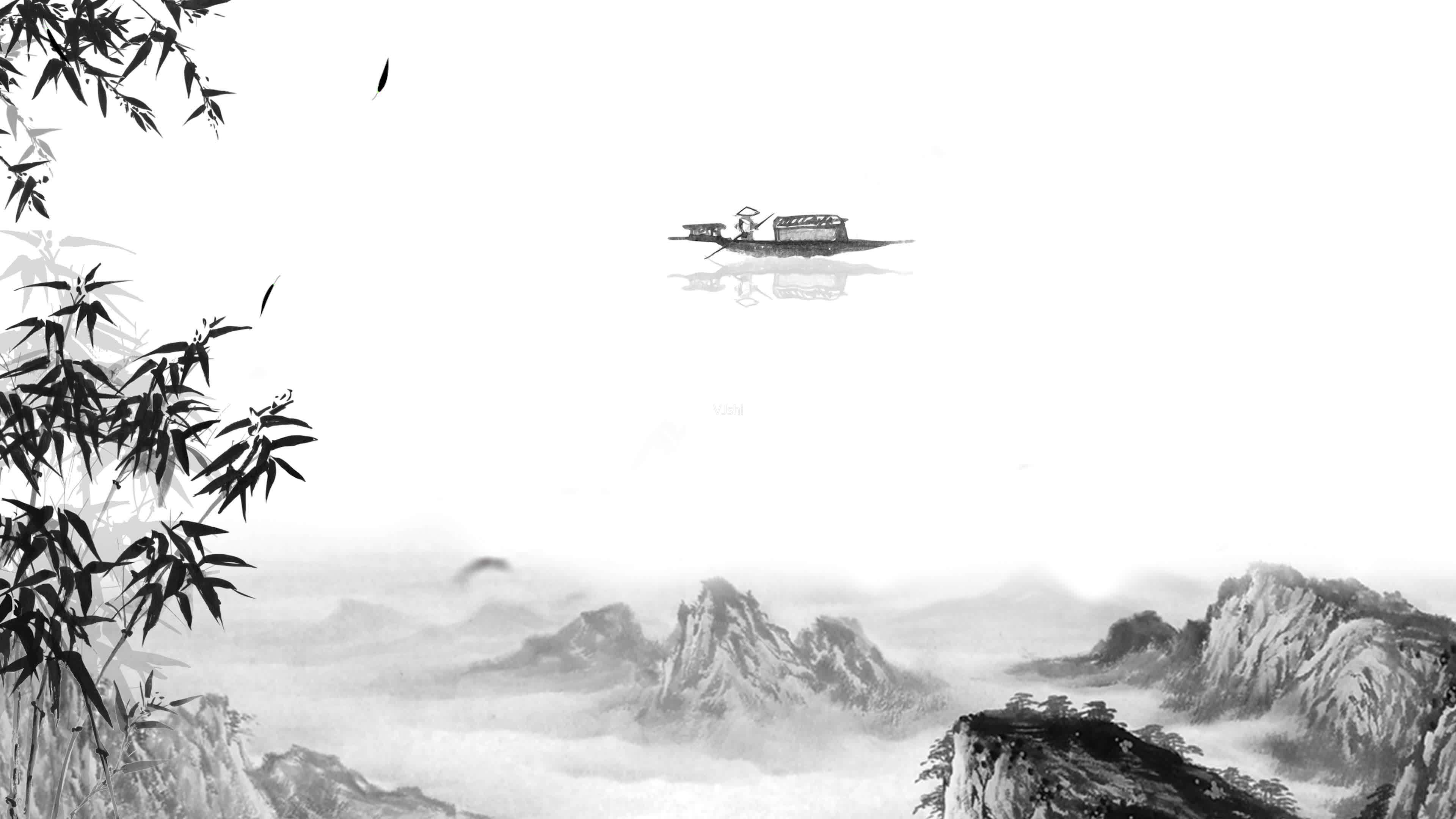 无水印分享|这套中国风PPT背景图,简直美爆了