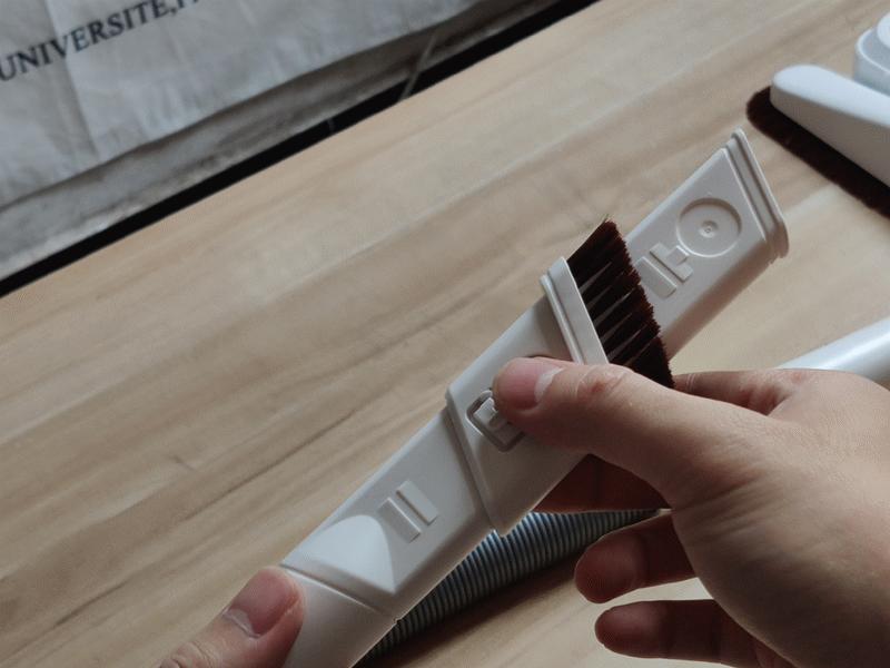 老表买了个小米有品上299的：德尔玛环吸背式吸尘器