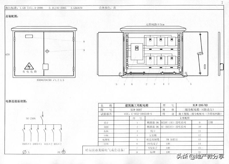 临时用电示意图及配电箱布置图,临时用电二级配电箱标准配置图纸