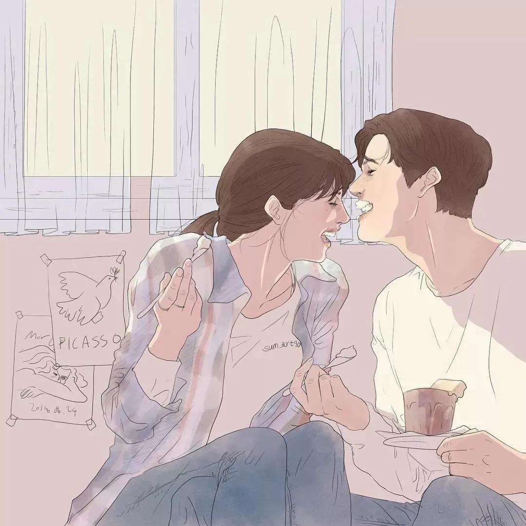 虐哭！韩国小伙用插画撩拨10万粉丝，网友：“这波狗粮”真酸啊