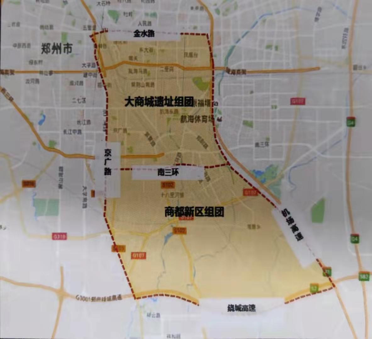 郑州城市最新规划图32个核心板块,郑州管城区南关街规划