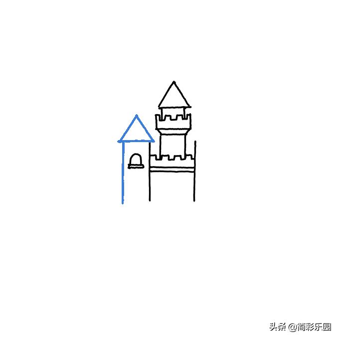 画公主的城堡简笔画,城堡公主和王子怎么画简笔画